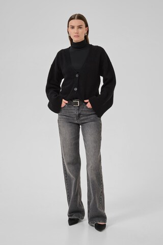 My Essential Wardrobe Gebreid vest 'Huxi' in Zwart