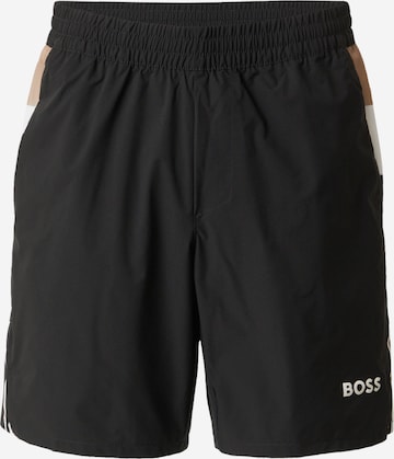 regular Pantaloni sportivi 'S_T-Match' di BOSS in nero: frontale