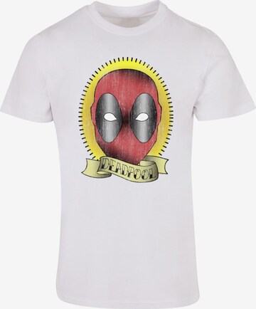 ABSOLUTE CULT Shirt 'Deadpool - Tattoo' in White: front