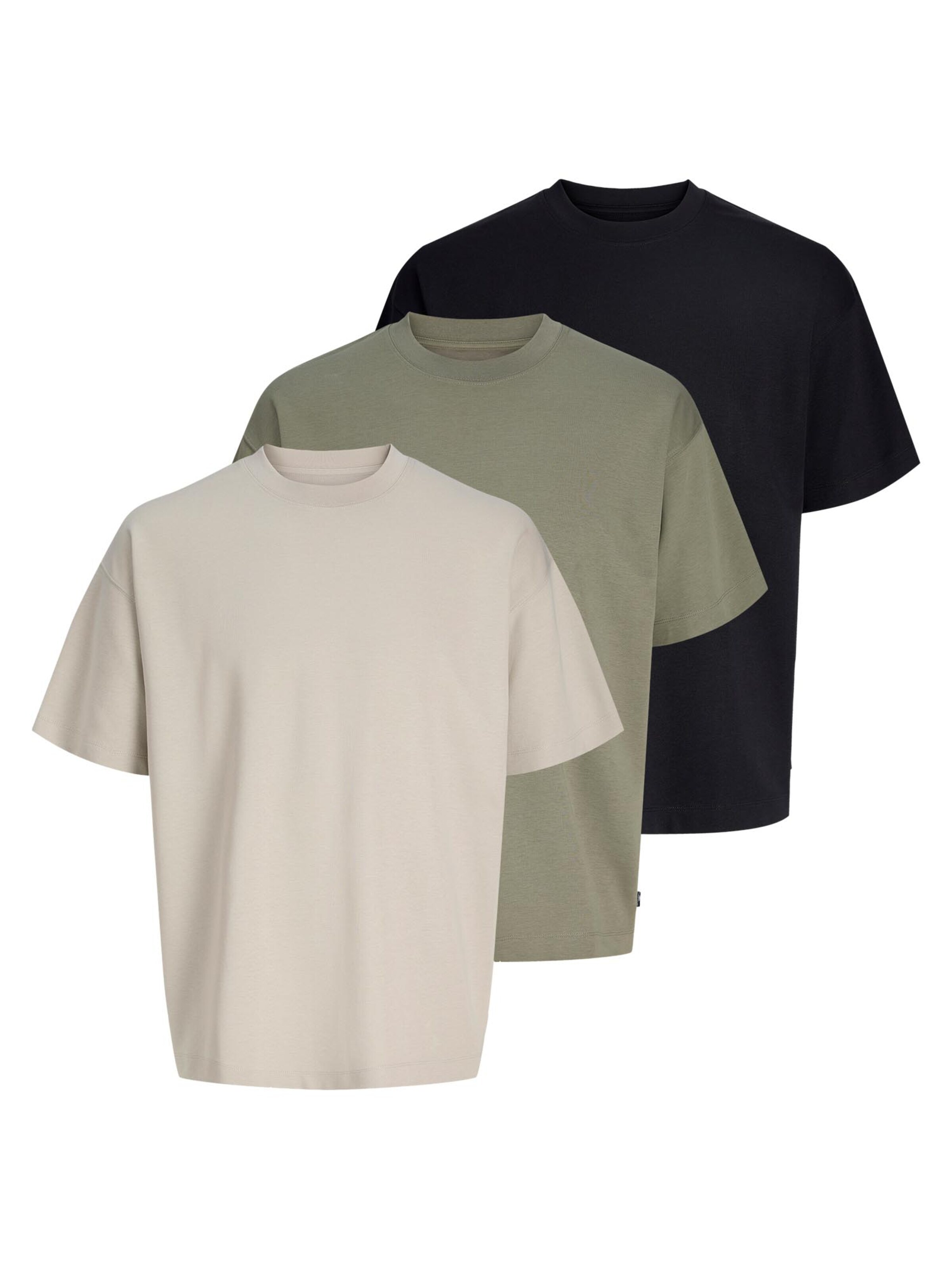 JACK & JONES Shirt 'Barron Tee' in Beige: front