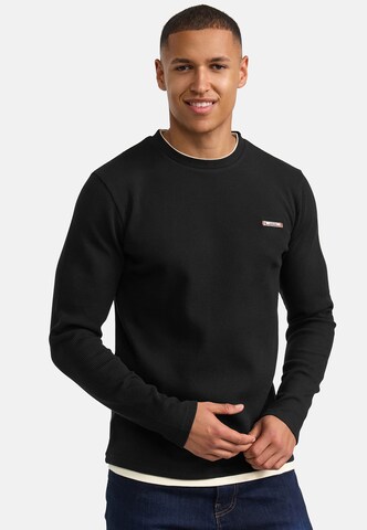 INDICODE JEANS Shirt ' Sigfinn ' in Zwart: voorkant