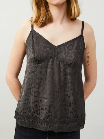 Odd Molly Top in Grey: front