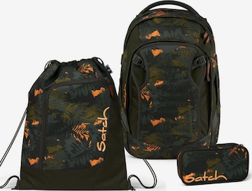 Satch Backpack 'Satch Match Schulrucksack Set 3tlg' in Green: front