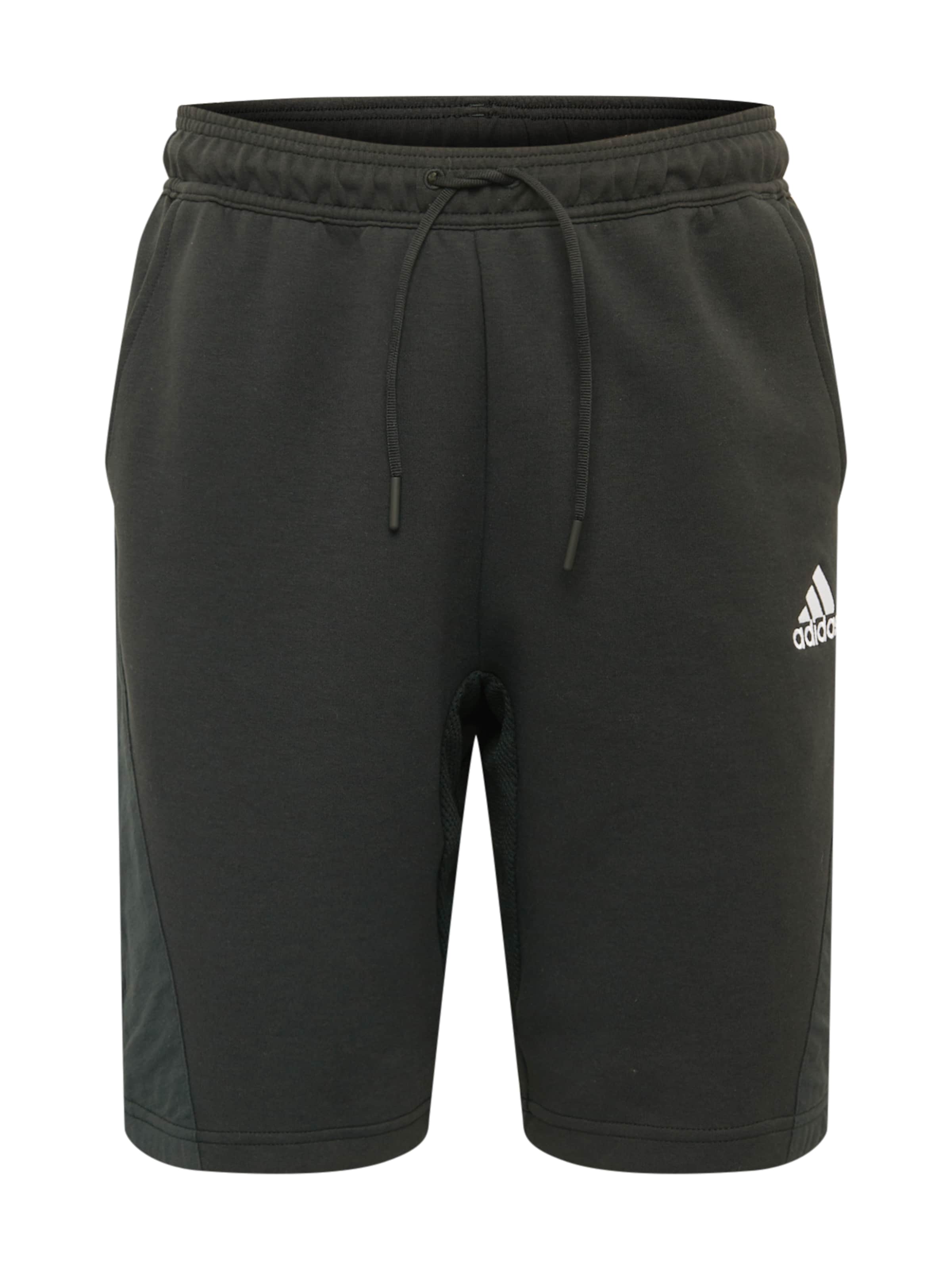 melns ADIDAS PERFORMANCE Standarta Sporta bikses: no priekšpuses