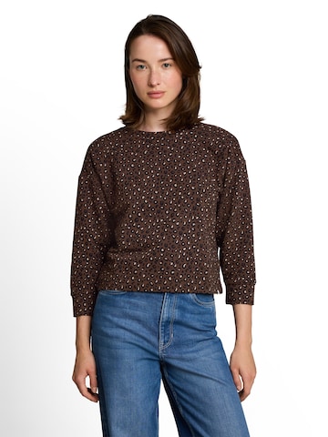 TOM TAILOR DENIM Sweatshirt in Brown: front