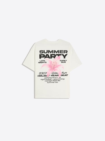 T-shirt Bershka en blanc