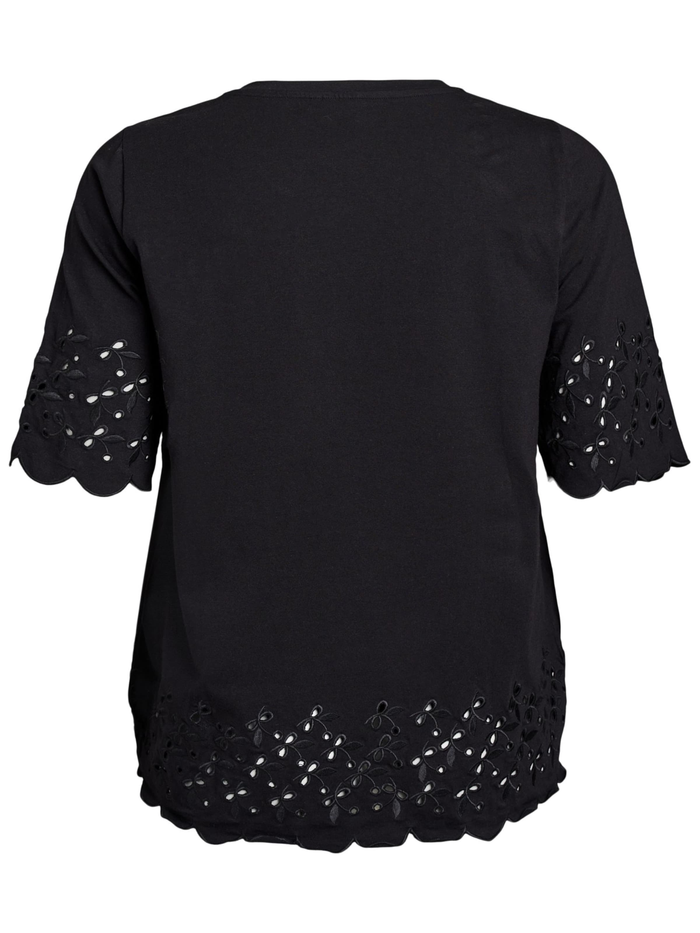 Zizzi Shirt in Schwarz