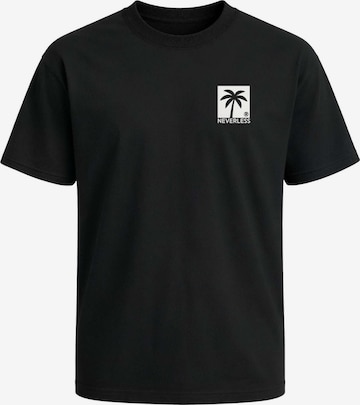 Neverless Shirt 'Palmen' in Schwarz: Vorderseite