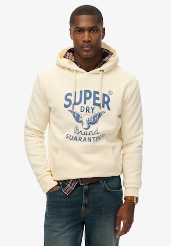 Sweat-shirt Superdry en beige : devant