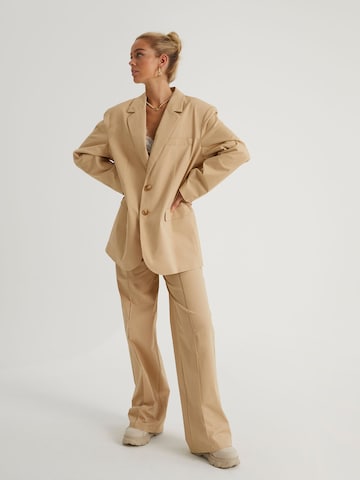 Wide leg Pantaloni di millane in beige