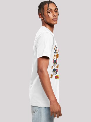 T-Shirt 'Tom And Jerry Many Faces' F4NT4STIC en blanc