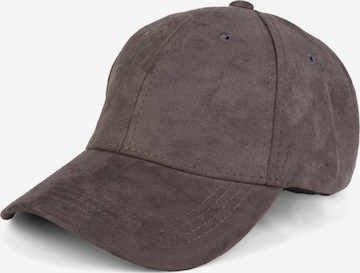 styleBREAKER Cap 'Cap in Wildleder Optik' in Grey: front