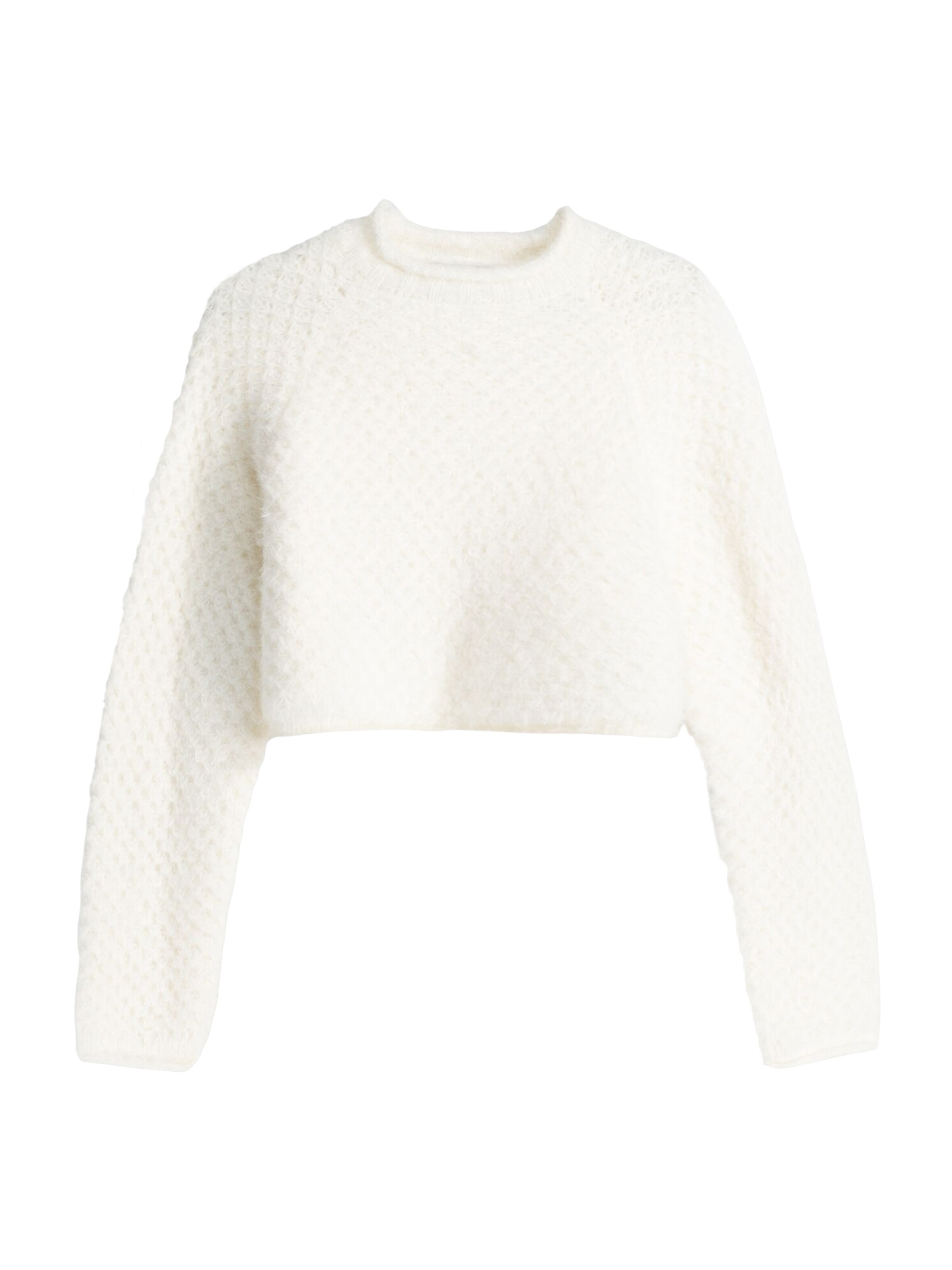 BershkaPulover - bijela boja: prednji dio