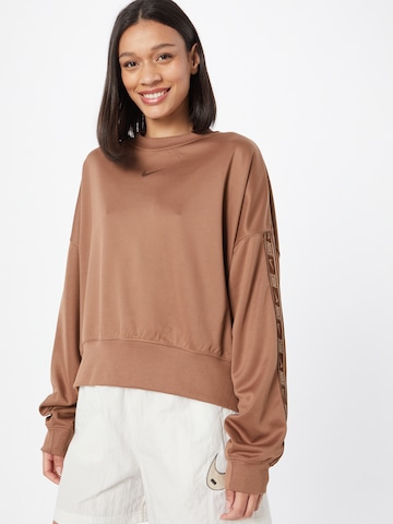 Nike Sportswear Athletic Sweatshirt in Brown: front