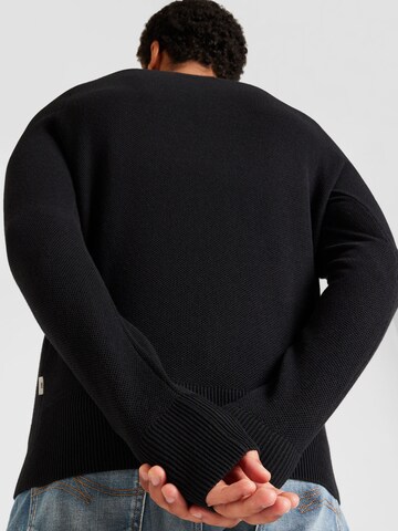 JACK & JONES Sweter 'MAZE' w kolorze czarny