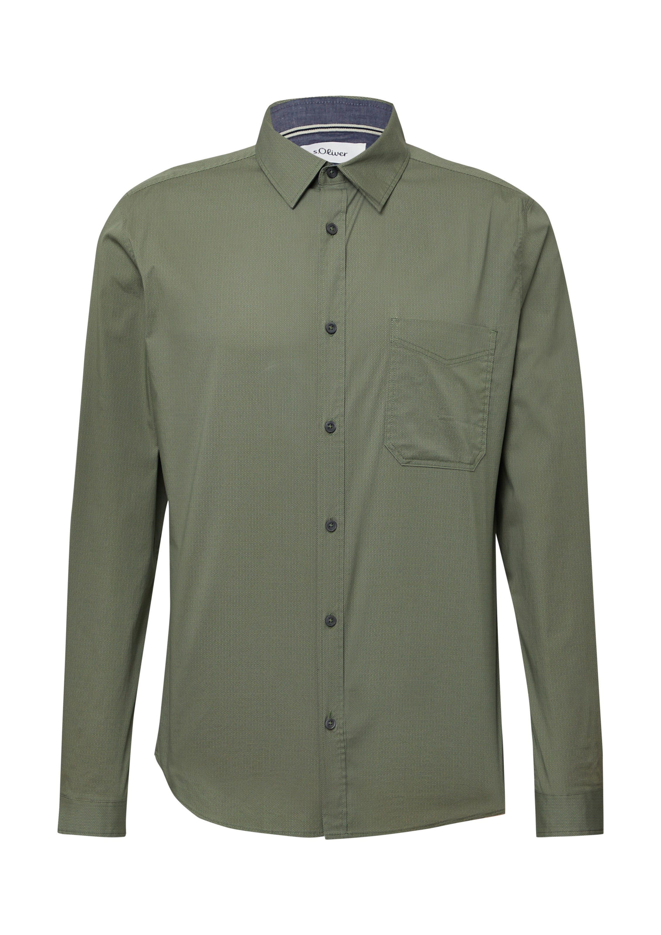 s.Oliver Regular fit Button Up Shirt in Green: front