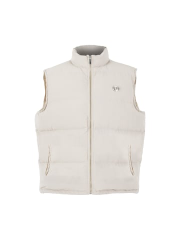 Gilet 'Good Times Duckdown' di FAMILY 1ST FAMILY 4EVER in bianco: frontale