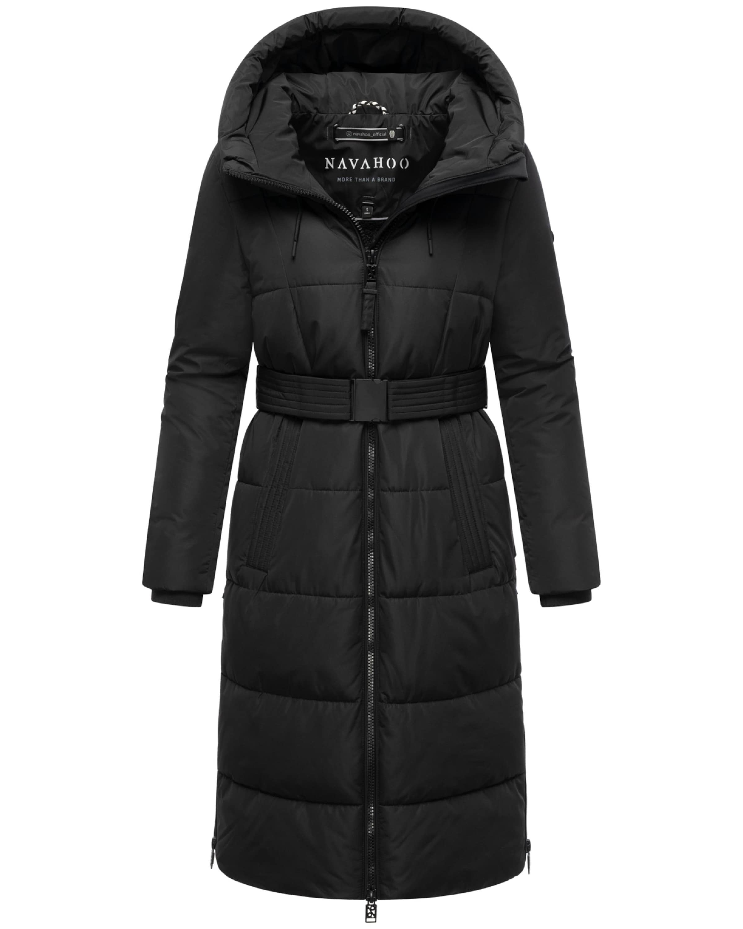 NAVAHOO Płaszcz zimowy 'Herbstnebel 14' w kolorze czarny