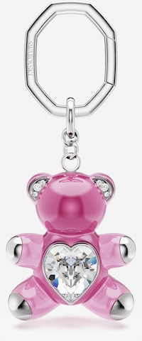 rožinė Swarovski Raktų laikiklis 'Teddy': priekis