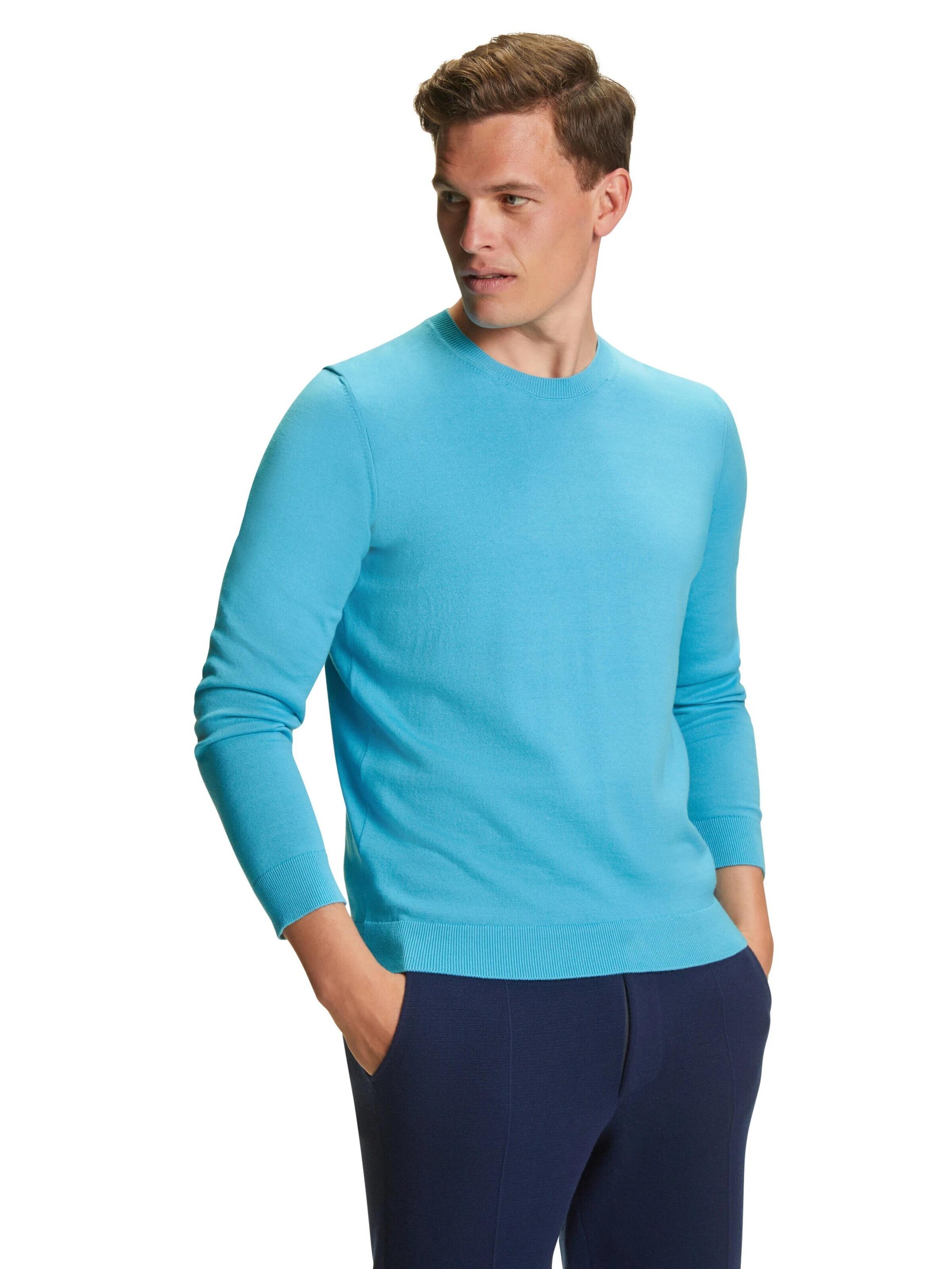 FALKE Pullover 'Cotton Knit'‌‌‌‌‌‌‌ in Blau