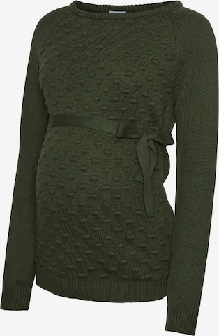 MAMALICIOUS Sweater 'CRYSTA' in Green: front