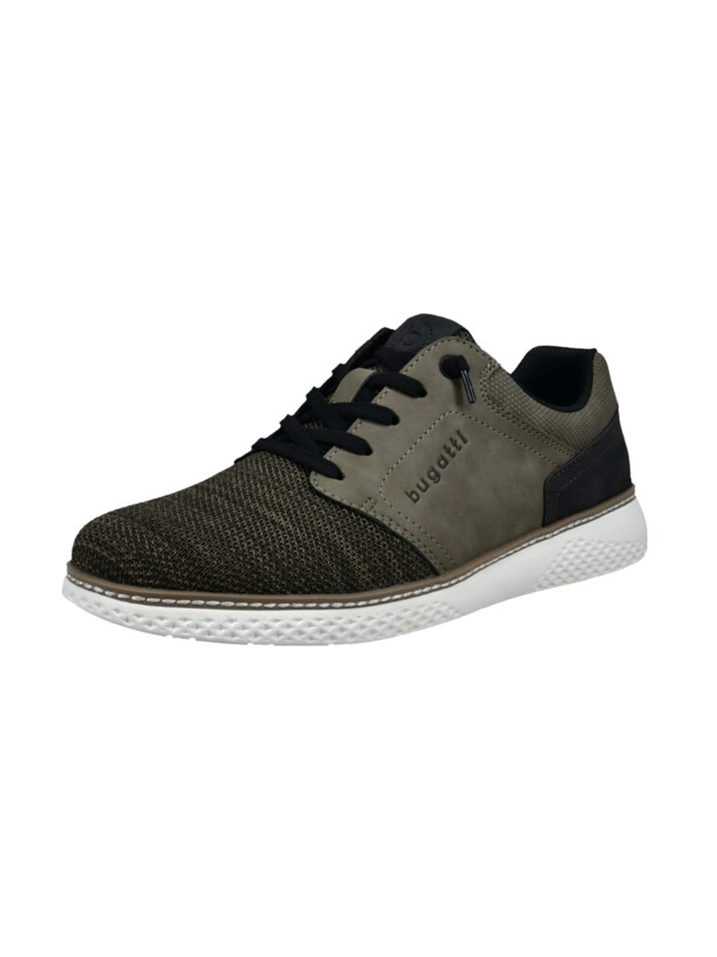 Sneaker bassa di bugatti in verde: frontale