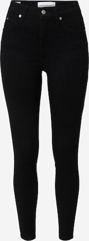 Calvin Klein Jeans - Skinny Vaquero en negro: frente