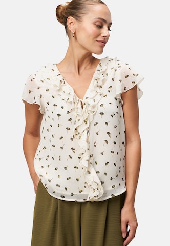 Camicia da donna di zero in bianco: frontale