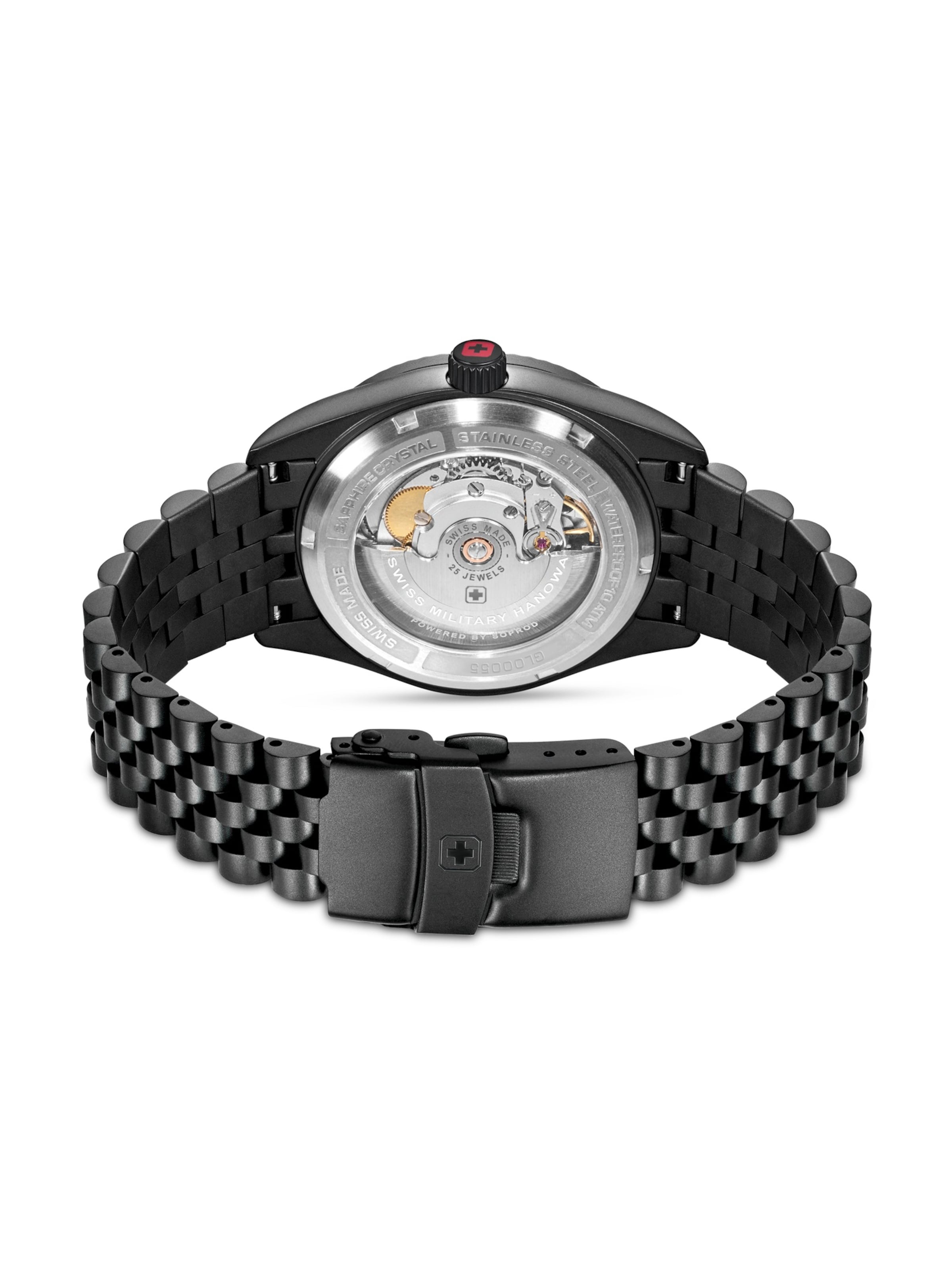 SWISS MILITARY HANOWA Uhr  ' Black Forged ' in Schwarz