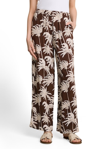Wide leg Pantaloni di TOM TAILOR DENIM in marrone: frontale