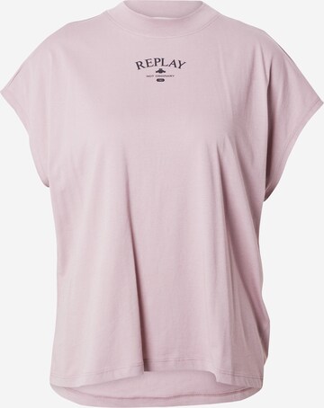 T-shirt REPLAY en rose : devant