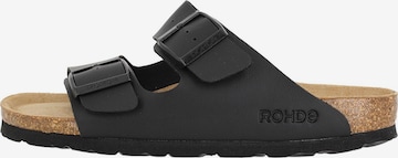 ROHDE Mules 'Alba' in Black: front