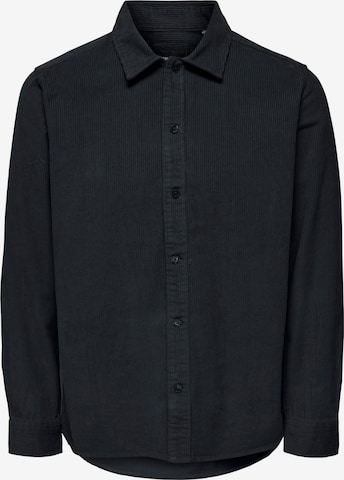 Only & Sons Regular fit Button Up Shirt 'BRAN' in Blue: front