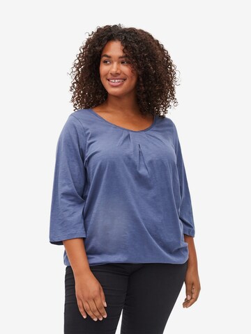 Zizzi Blouse 'MLOA' in Blue: front