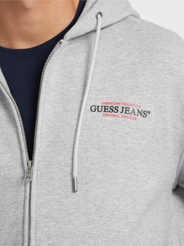 GUESS JEANS Sweatjacke 'American Tradition' in Grau