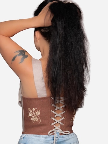 Corsage 'Golden Wheat Corset' VIADALINNO en marron