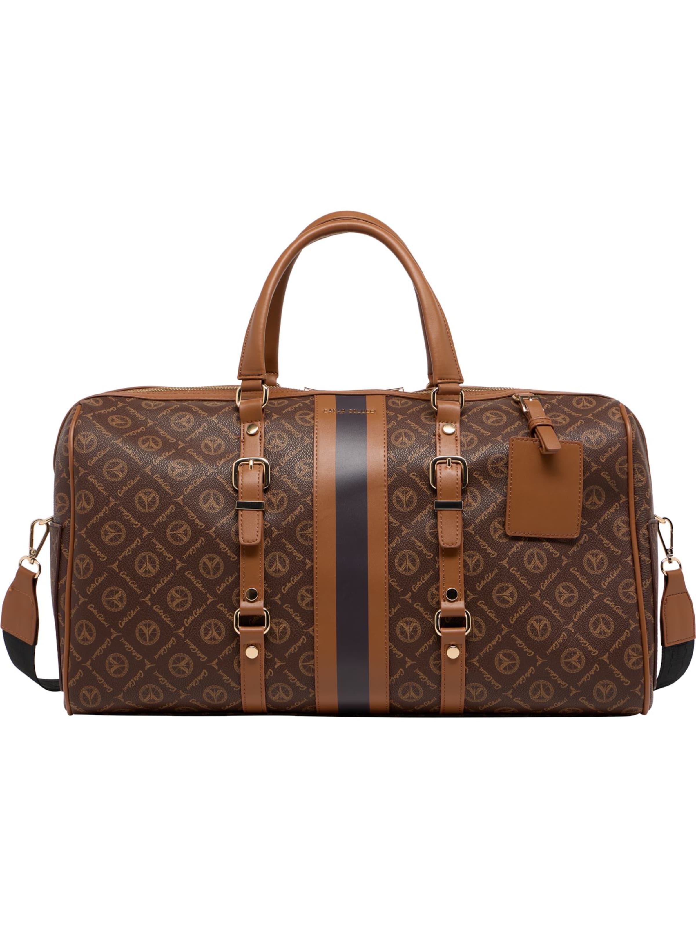 Sac week-end 'Detassis' Carlo Colucci en marron : devant