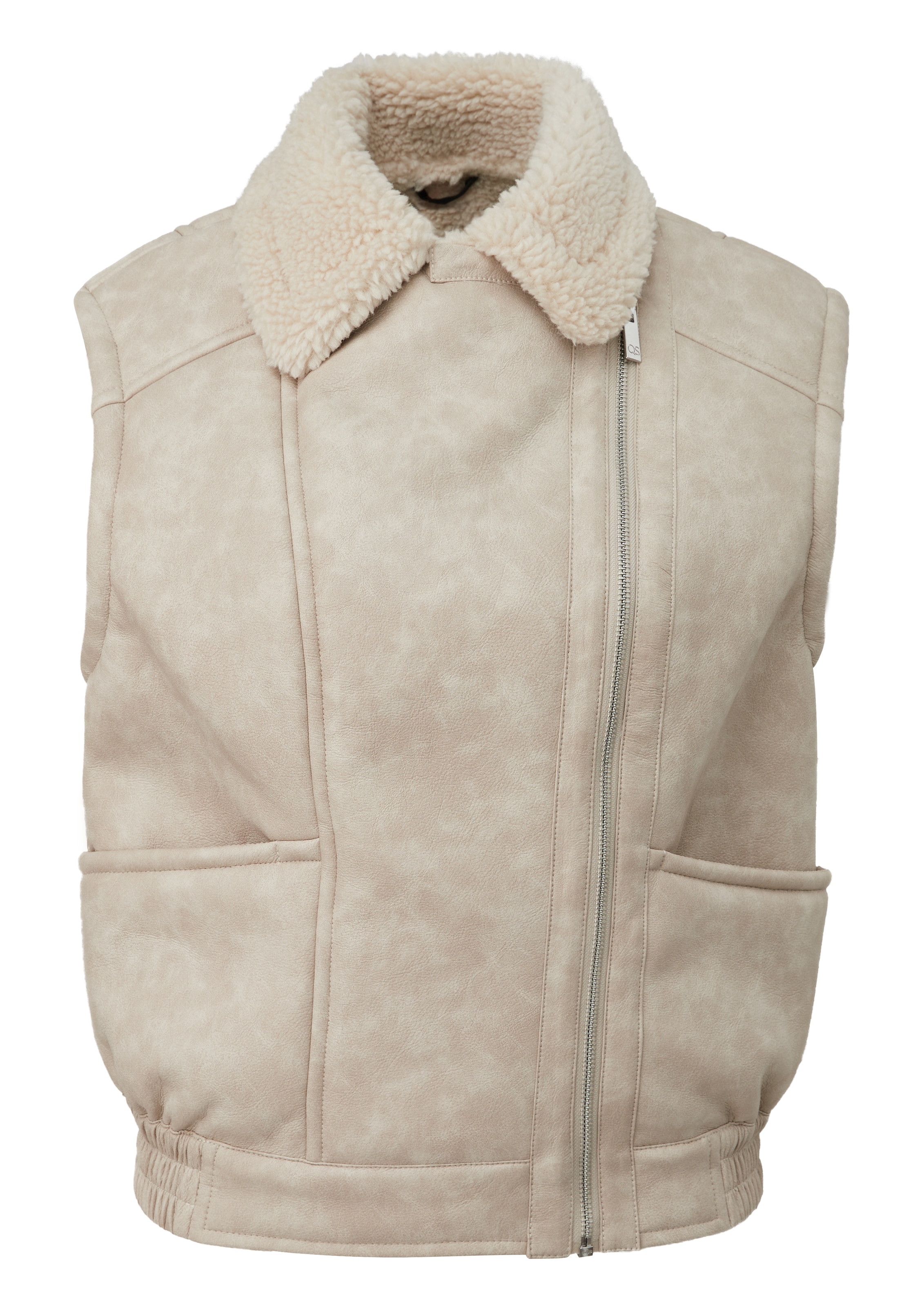 QS Weste in Beige: Vorderseite