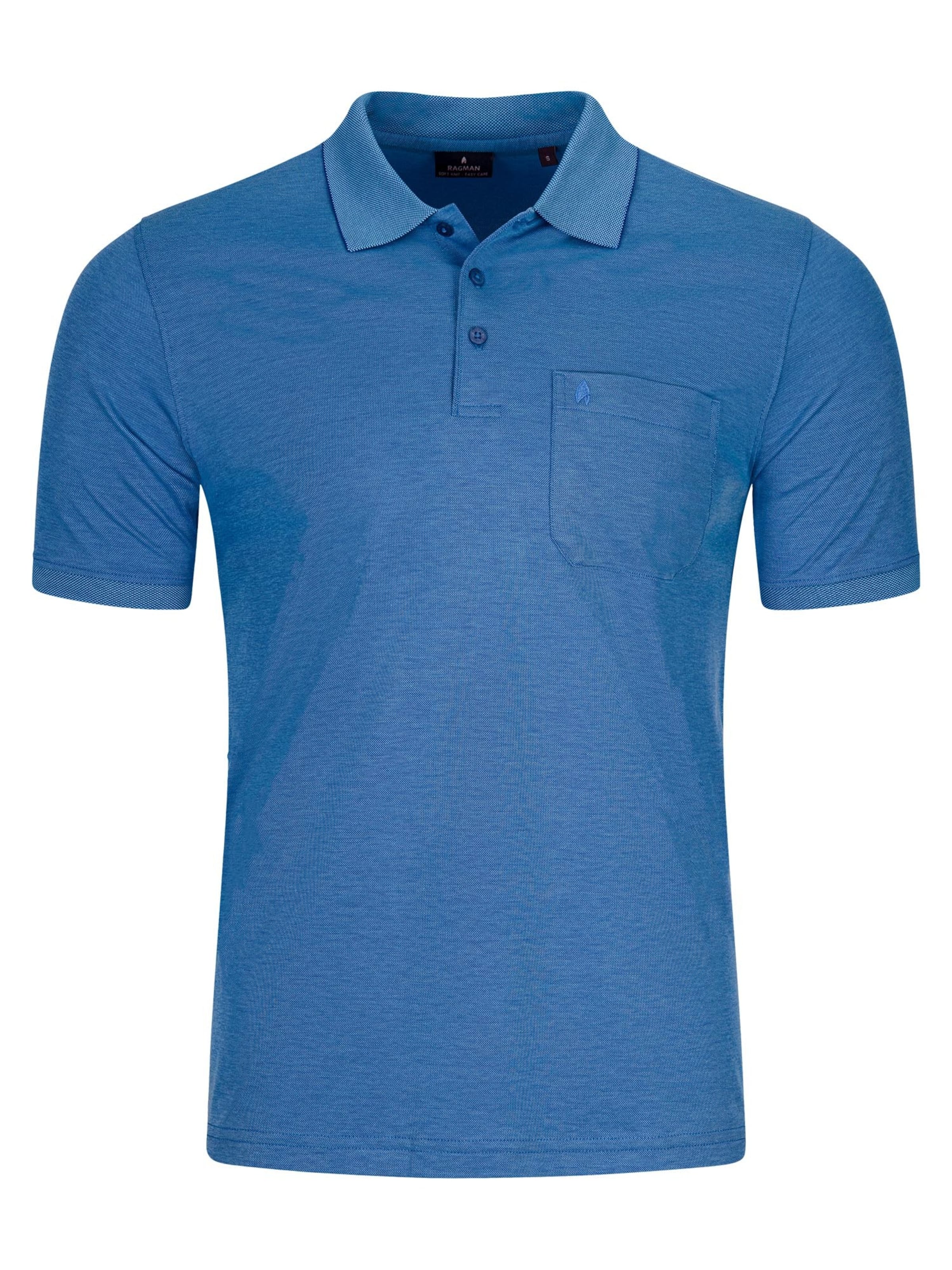 Ragman Shirt 'Basic' in Blue: front