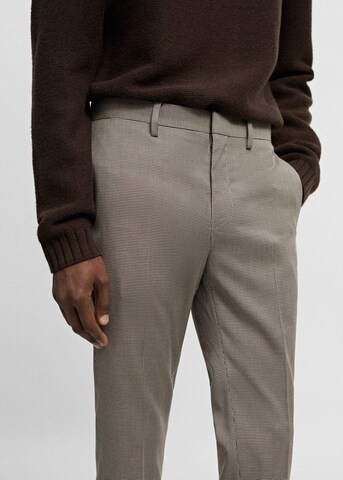 MANGO MAN Regular Pants 'Paris' in Brown