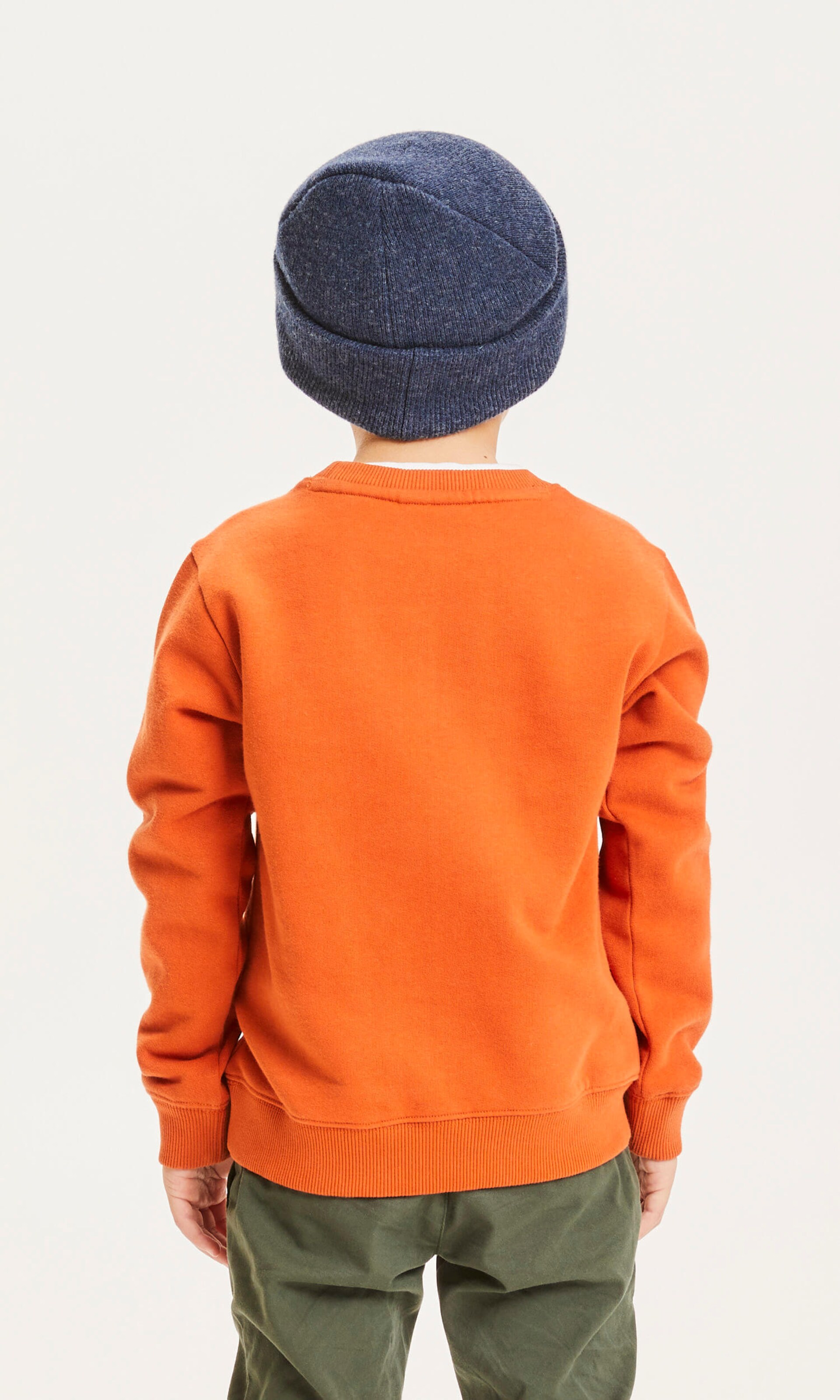 Kinder Teens (Gr. 140-176) KnowledgeCotton Apparel Sweatshirt 'Lotus' in Orange - LG16435 Kinder Teens (Gr. 140-176) KnowledgeCotton Apparel Sweatshirt 'Lotus' in Orange - LG16435