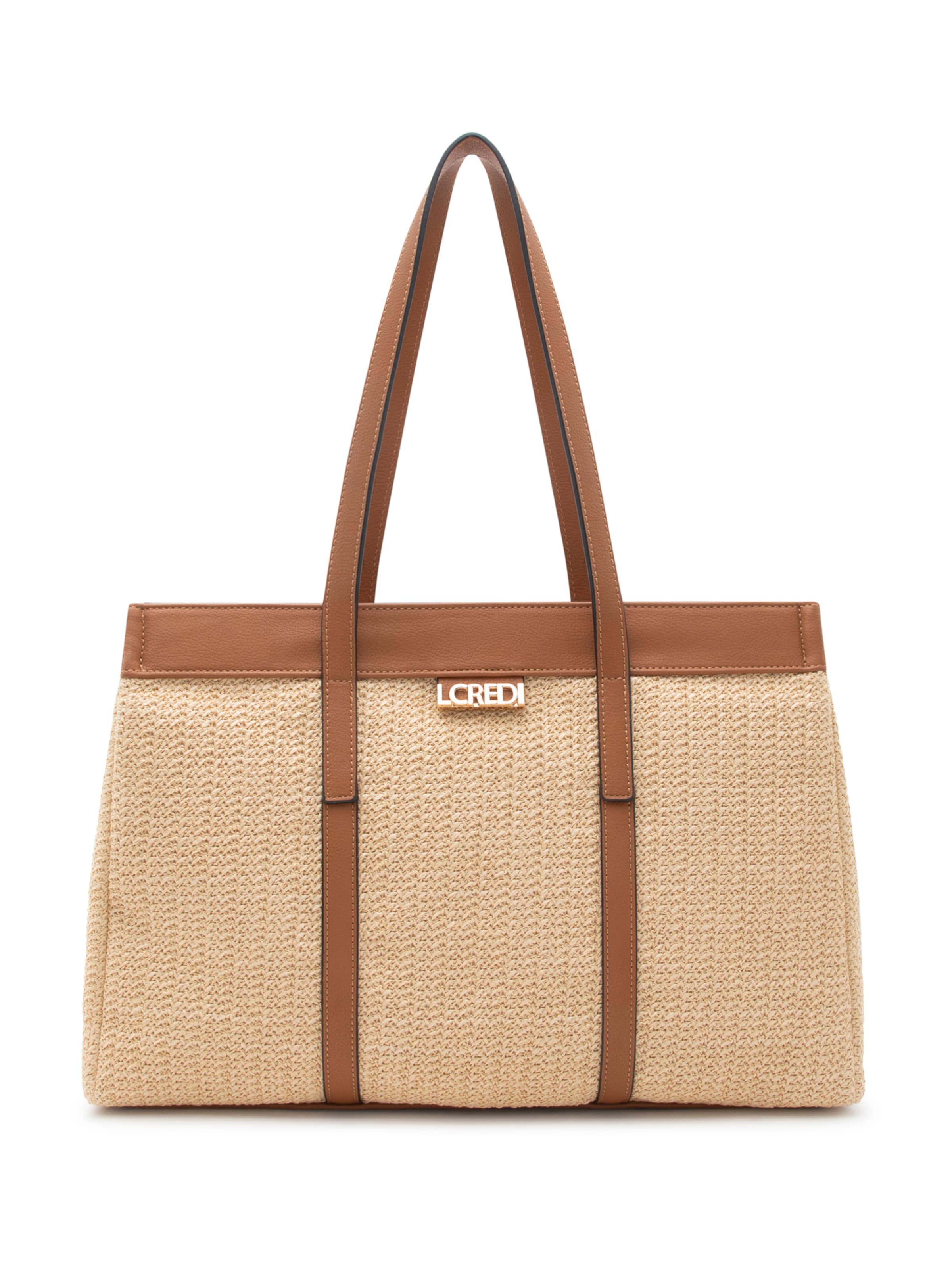 Cabas 'Rosalie' L.CREDI en beige : devant