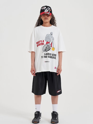 AND1 Oversize póló 'Gameless Trash Talk' - fehér