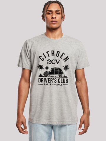 T-Shirt 'Citroën 2CV Driver's Club Black Beach' F4NT4STIC en gris : devant