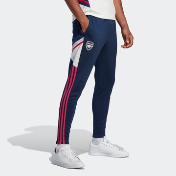 Effilé Pantalon de sport 'Arsenal Condivo 22 ' ADIDAS SPORTSWEAR en bleu : devant