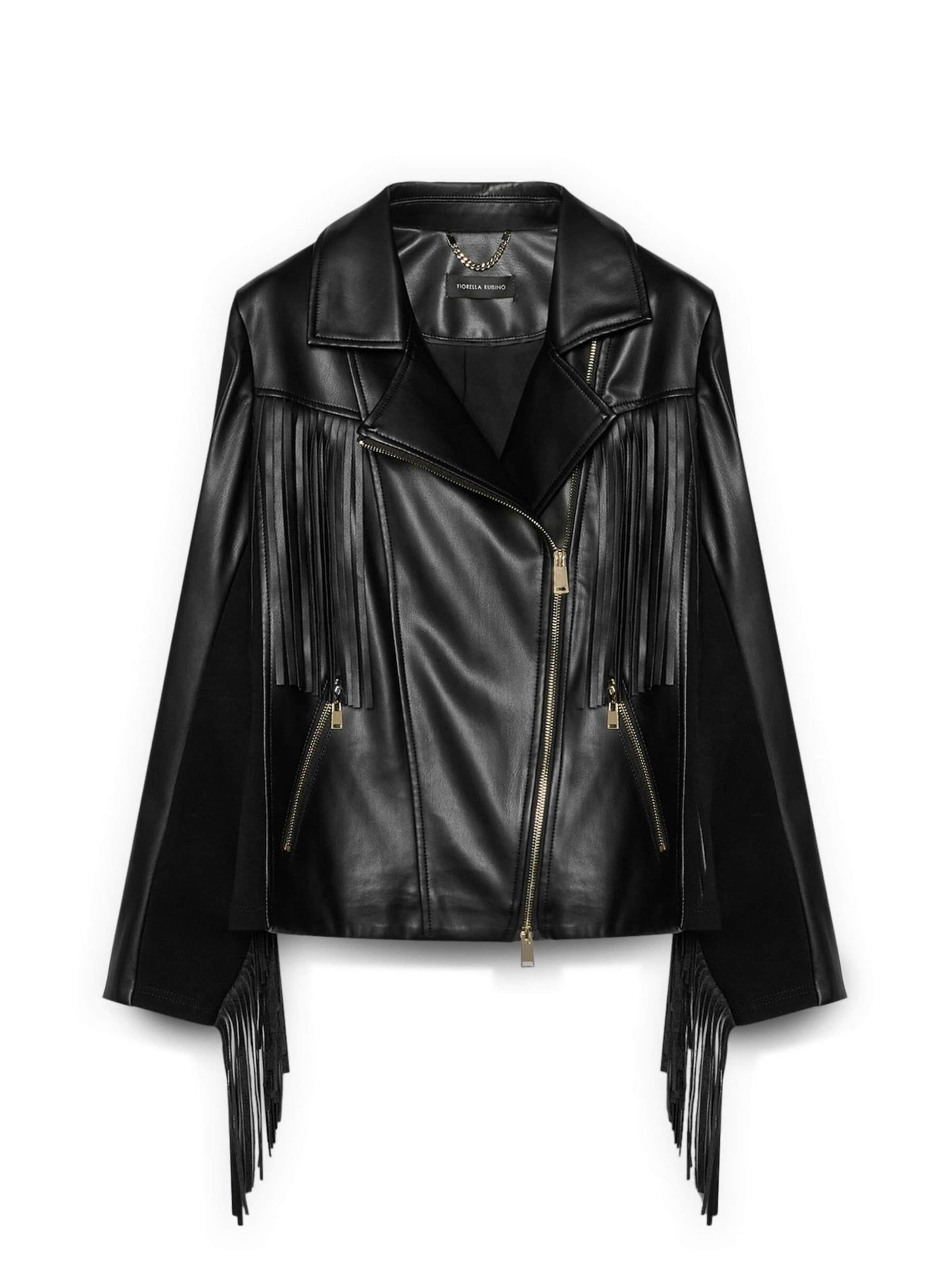 Veste mi-saison Fiorella Rubino en noir : devant