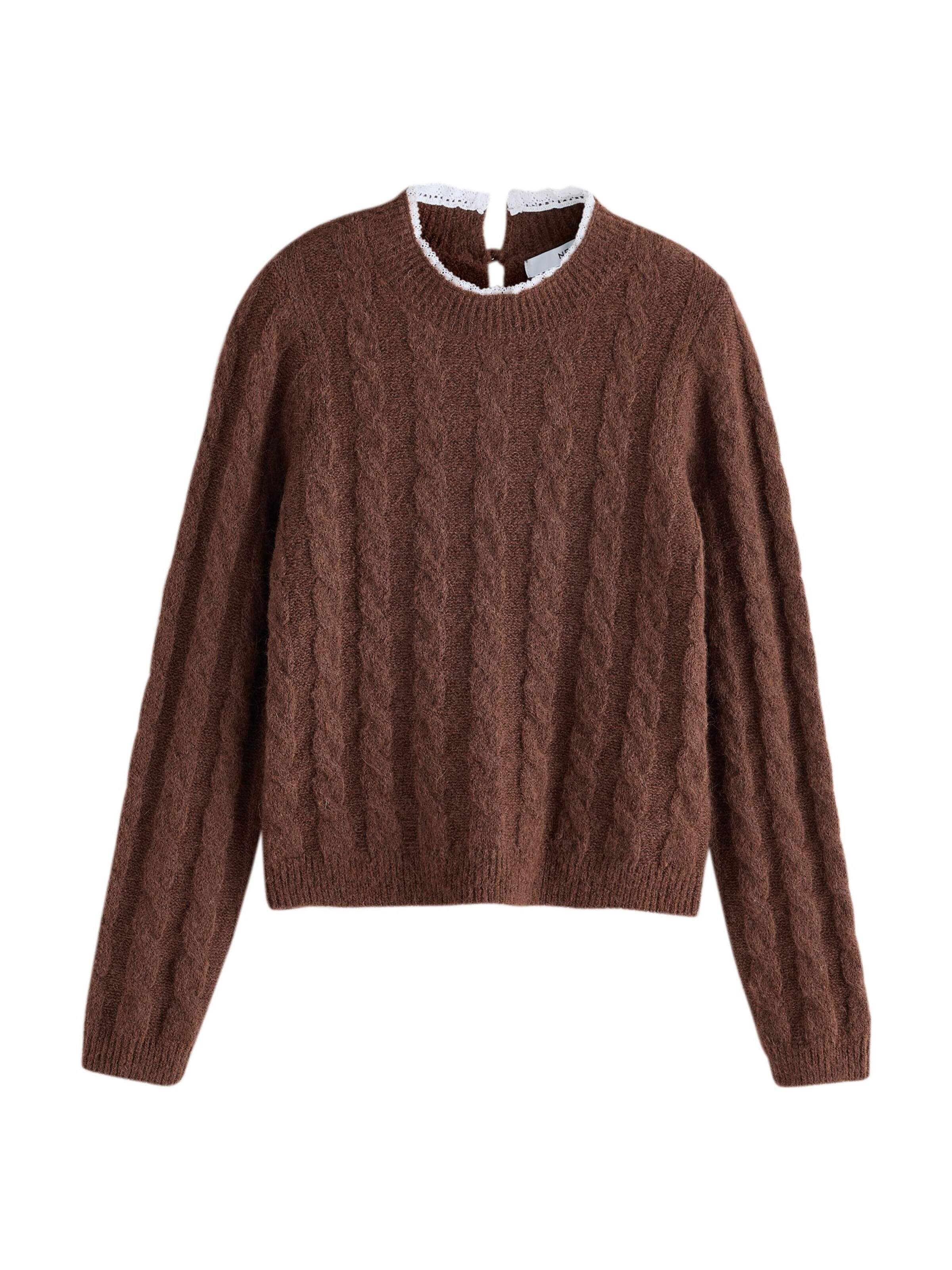 Pull-over Next en marron : devant