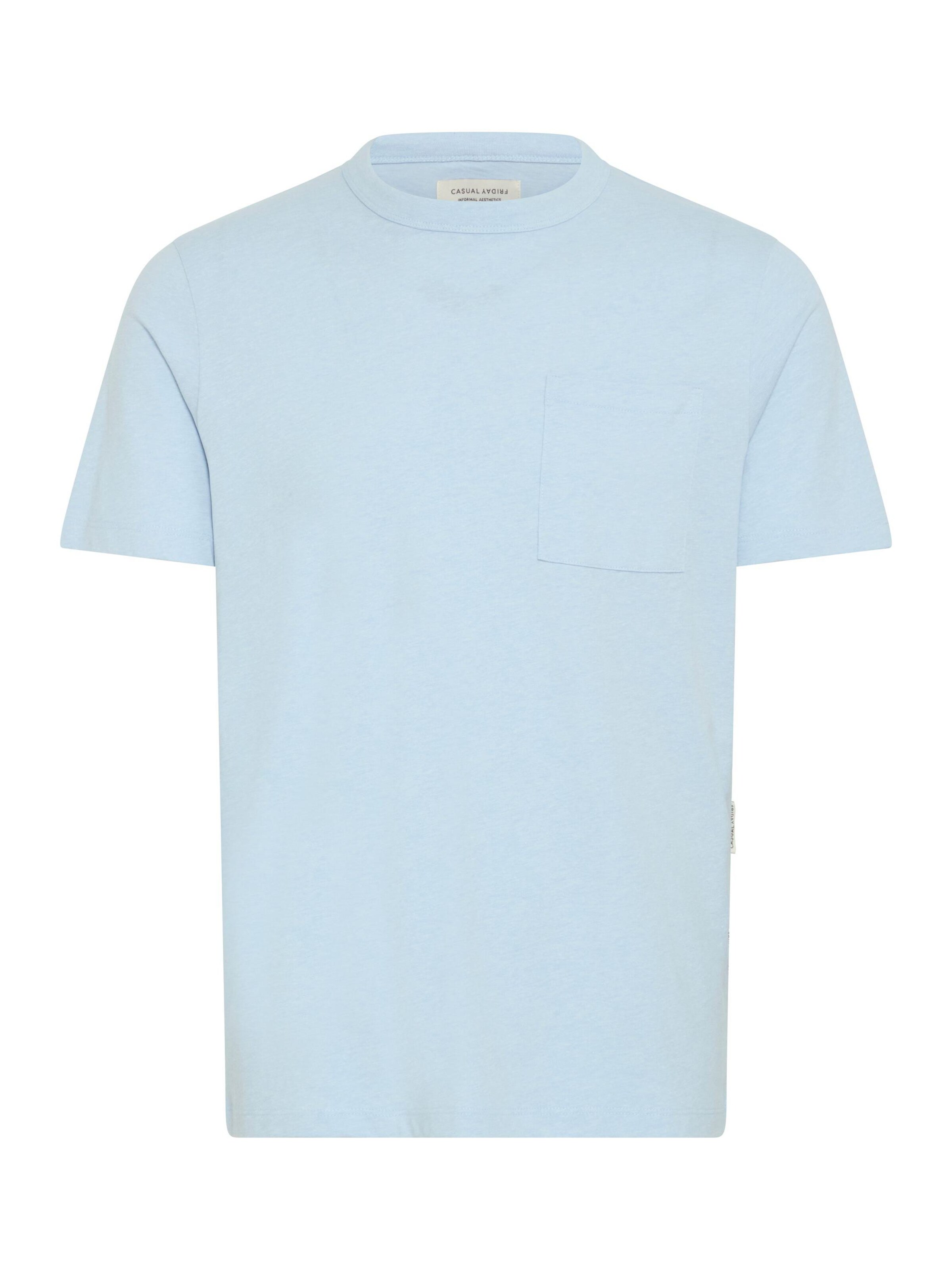 T-Shirt ' CFJASPER mélange tee with chest pocket ' Casual Friday en bleu : devant