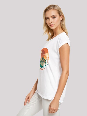 F4NT4STIC Shirt 'Sonnenuntergang Berglandschaft' in White