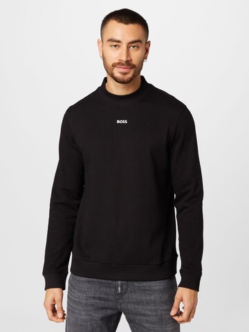 BOSS Green Sweatshirt 'Salbock' in Black: front